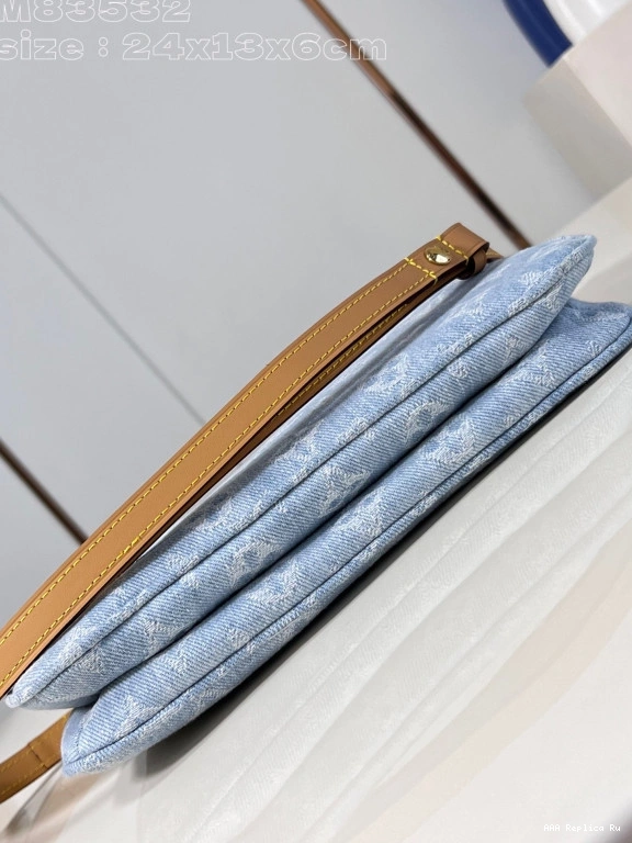 AAA Replica Ru Liv pochette double LOUIS VUITTON -24.5*13.5*6.5CM 0807